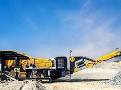 Fabo FTJ 1175 & FTB 1550 Tracked Jaw crusher/Scalper screen combination